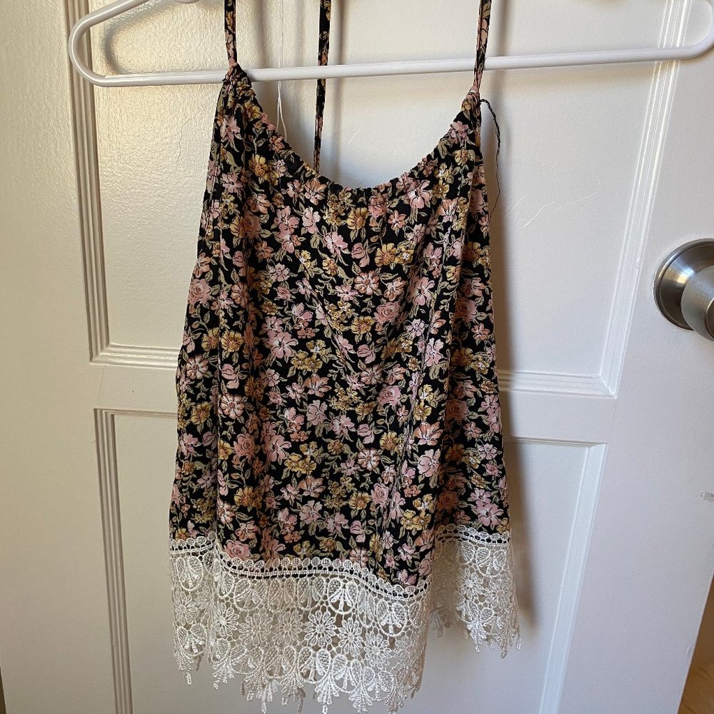 PacSun Kendall & Kylie Floral Halter Tank Top